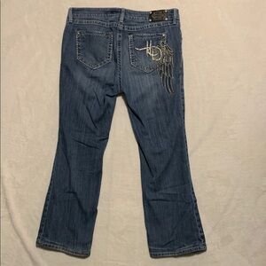 Harley-Davidson HD Jeans Bootcut Womens 14 Embroidered Angel Wings 99174-16VW